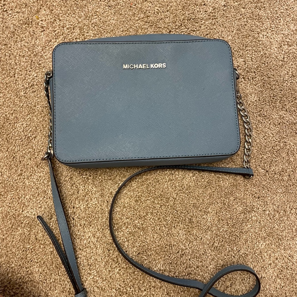 Michael Kors blue crossbody bag